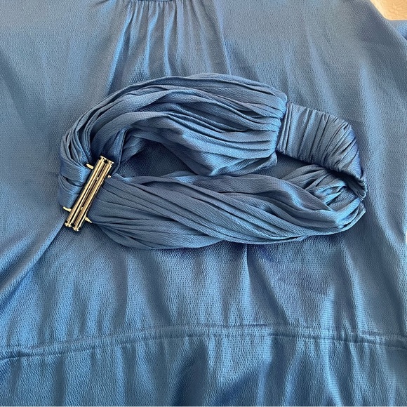 Alexis Blue Satin Cocktail Dress- Size XS; Like New Condition - Picture 8 of 14